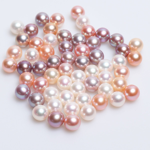 6-7mm Natural Purple Round Shape Fashion Freshwater Loose Pearl Beads Necklace Bracelet Jewelry Making DIY Pearl Loose Beads