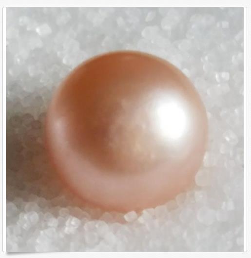 AAA 10-11mm round natural gold pink south seas single loose pearl half drilled