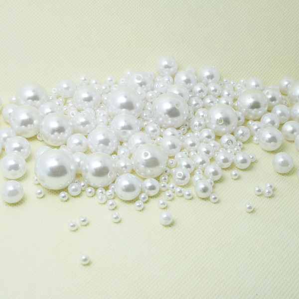 14-20mm Pearl Cabochon Round White Ivoy Pearl Imitation ABS Beads for Jewelry Making DIY Phone Case Free Ship