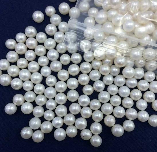 Wholesale Hot AAA natural pearl perfect circle half hole Loose beads