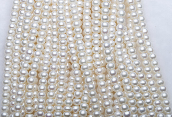 Loose Beads 8-9mm white cultured flat round freshwater pearl loose beads 15