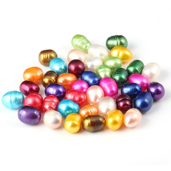 100pcs 5x7mm Rice Natural Pearl Beads 15 Colors Oyster Pearls For Wedding Jewelry Making DIY Bracelet Necklace drop shippong