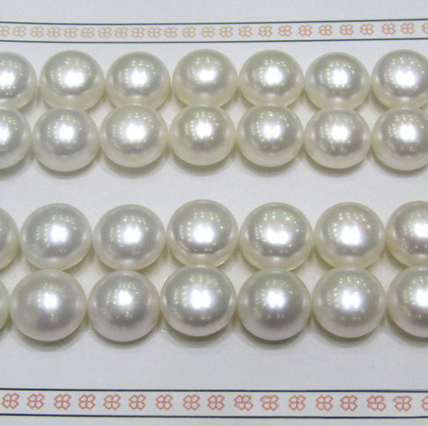 wholesale 10-11mm Drop-shaped Natural Freshwater Cultured Pearls Scattered Beads Rice-shaped Half-hole Naked Beads Nonporous Naked Beads