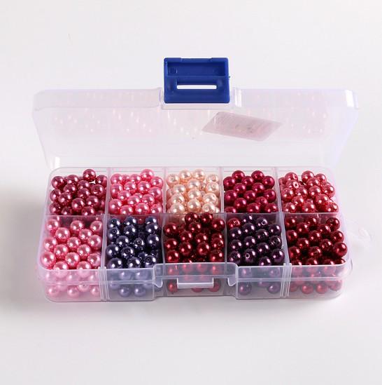 600 PC Pearls DIY Jewelry 10 Colors Of Each Box 6MM CCB Imitation Pearls Scattered Beads Wholesale