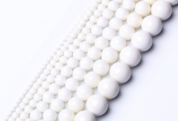 Wholesale - 4/6/8/10/12/14/16/18/20mm White shells scattered beads DIY jewelry accessories Optional