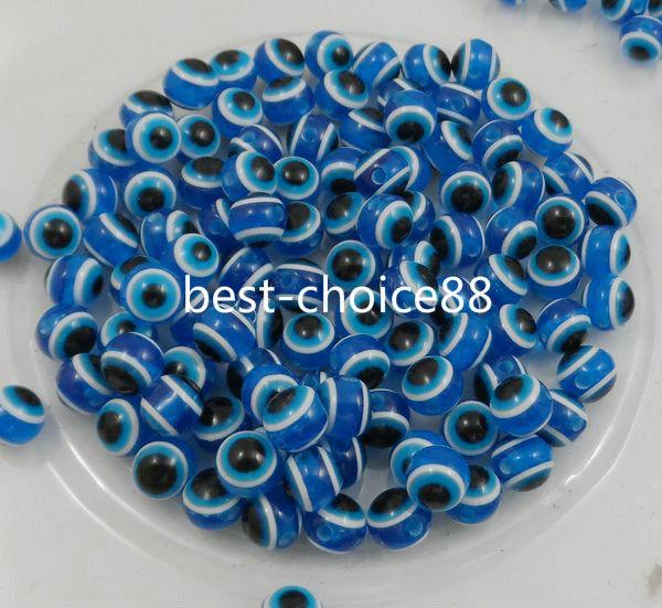 1000Pcs Hamsa Hand EVIL EYE Kabbalah Luck Spacer Beads Fit Bracelet 4mm 5mm 6mm HOT