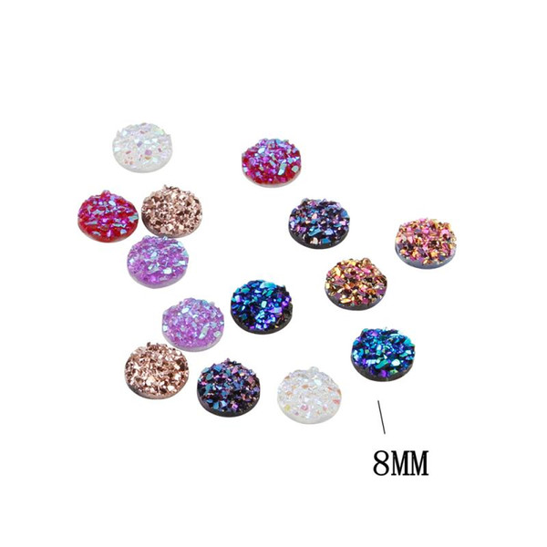 Free shipping High Quality Fashion Decoration DIY Clear Resin beads Druzy Round FlatBack Faceted Non Hotfix Rhinestone fast delivery