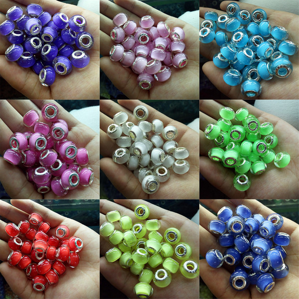 100pcs Jewelry Making Beads Charms European Resin Biagi Large Big Hole Rroll Beads Fit For Charm Bracelets&Necklace