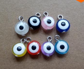 200Pcs Mixed Hamsa EVIL EYE Kabbalah Luck Charms Pendant Fit Bracelet 16x11mm