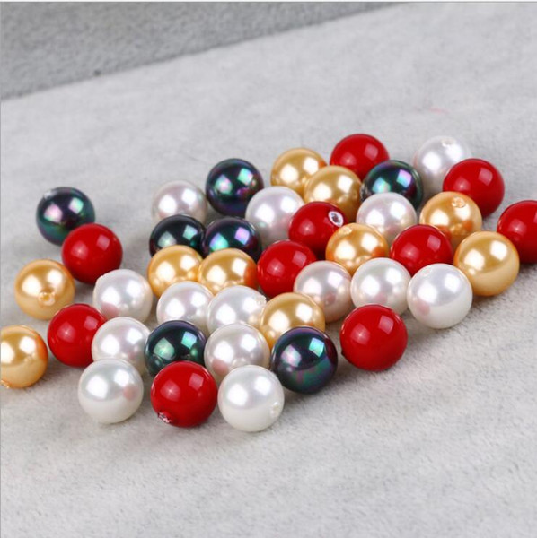 20PC/LOT A large supply of Nanyang shell beads straight hole natural shell pearls DIY handmade beaded jewelry accessories scattered beads