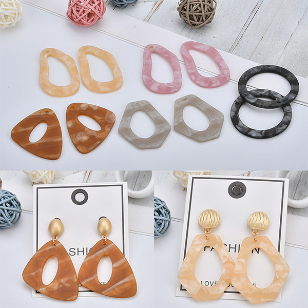 Spring style 20pcs/lot Geometric Simple Rubber Scrub Round Irregular Shape resin beads diy jewelry earring/garments pendants