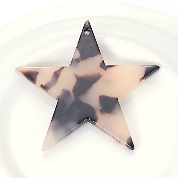 20Pcs 40MM Acetate Star Shape DIY Earrings Pendants Pendulum Ornaments Acetic Acid Fresh Powder For Jewelry Making Accessories