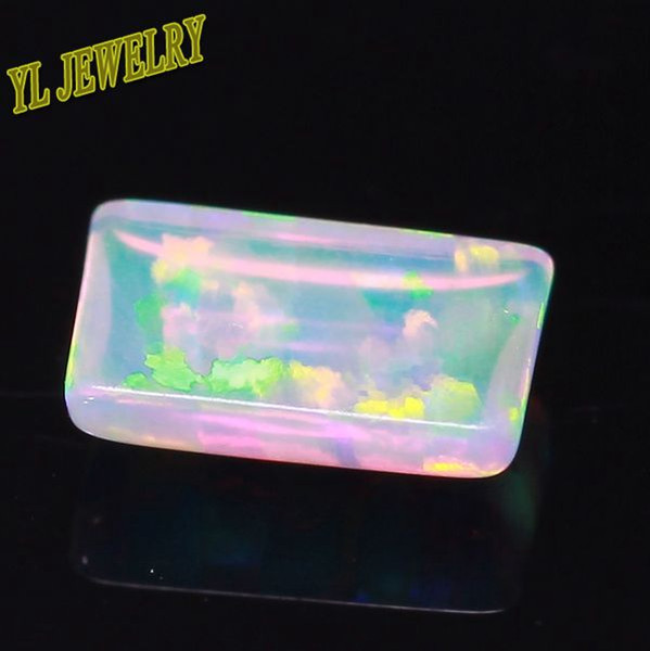 50pcs per lot Synthetic Lab Opal Rectangle Cabochon Cut 78 Colors For Your Choice For Opal Jewelry Making