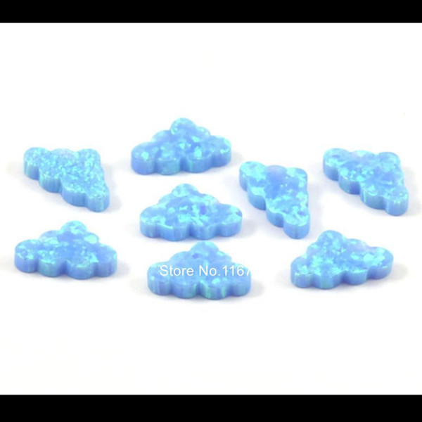 50pcs/lot OP17 White 7X12mm Synthetic Cloud Opal stone for DIY Jewelry Necklace Created Cloud Opal for Bracelet