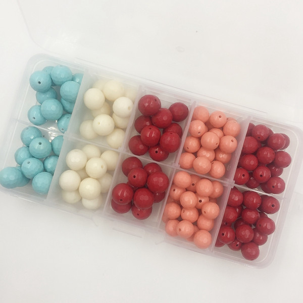 8-10MM 120PCS Mix Colors Round Resin Bead Colorful Resin Strands Beads Jewelry Loose Bead