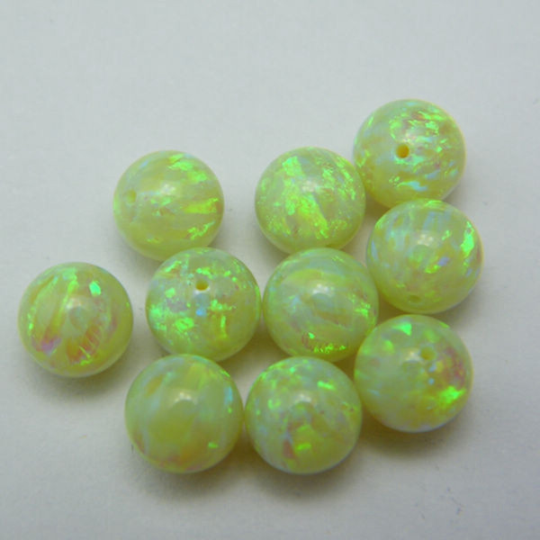 Japan Beads 5mm Yellow OP12 Round Synthetic Opal Beads with Hole 50pcs per lot in Cheap Price