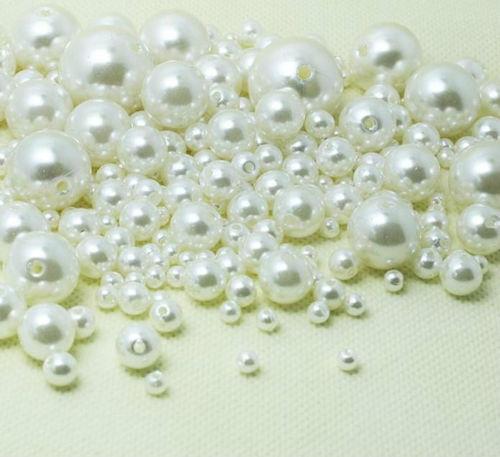 Free 500g ABS Faux Pearl Beads Spacer Loose Beads 4mm 6mm 8mm 10mm 12mm