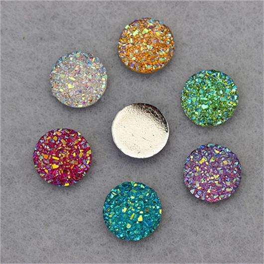 150PCS 12MM AB Round Resin Rhinestones flatback Beads Scrapbooking crafts Jewelry Accessories ZZ24