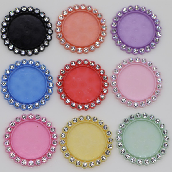 inner size 25 mm 1 inch rhinestone button resin bottle cap tray setting cover lids 10 Pieces