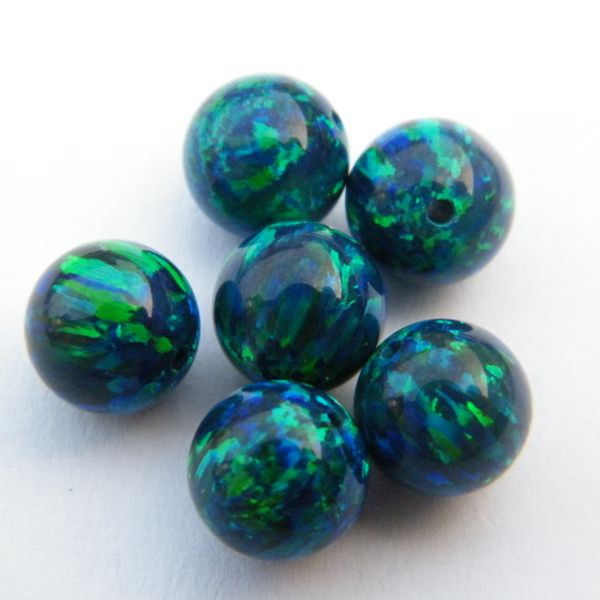 2016 Hot Sale 8mm Black Round Synthetic Opal Beads with Full Hole 50pcs per lot in Cheap Price