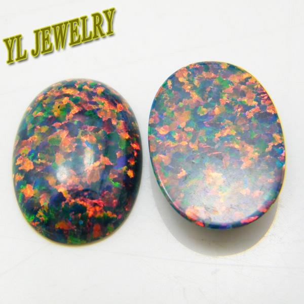 50pcs per lot Synthetic Lab Opal Oval Cabochon Cut 78 Colors For Your Choice For Opal Jewelry Making