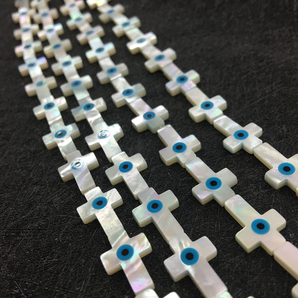 Cross Sea Shell Beads Cross Cut Mother of Pearl with long hole for DIY Jewelry Making 30pcs a lot