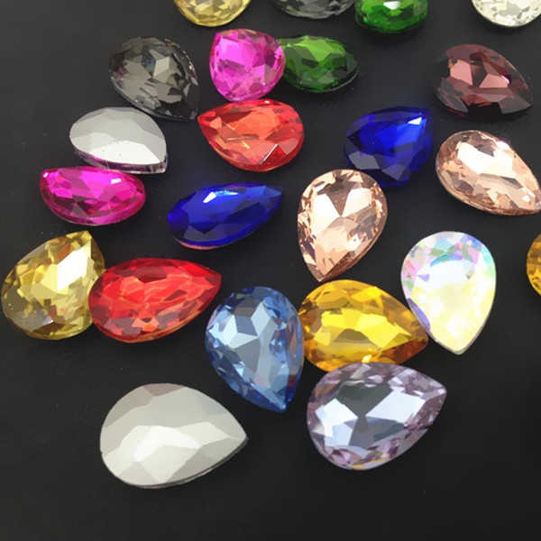 13x18mm 128pcs/color More Colors U choose~Teardrop Fancy Glass Crystal Stones For Jewelry Making