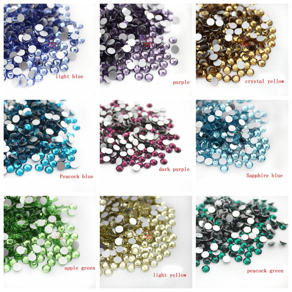 Wholesale Rhinestones 1440pcs/Bag 18 Colors Ss3-Ss20 Flat Back Crystal Stones For DIY Jewelry Phone Beauty Drill Nail Drill