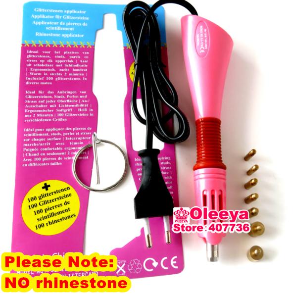 Wholesale-Best ! Fast Heated! Pink Iron-on Hot Fix Rhinestone Applicator Wand 1pcs/lot Heat-fix Tool Free Shipping(No rhinestones!) Y2852