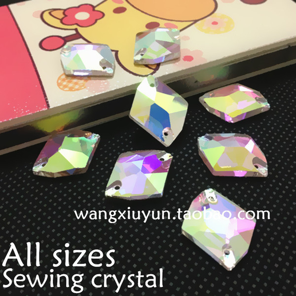 11x14mm,14x17mm,16x21mm,21x27mm Cosmic shape Sew on Rhinestone crystal AB Fancy stone for Dress Making