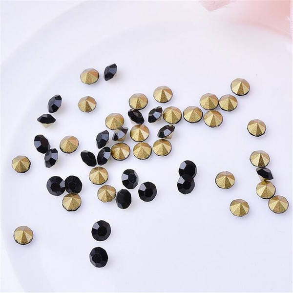 Loose Crystal Beads Jet Black on DMC Garment Rhinestones Transfer Crystal Diamond Bead for Garment DHL Free