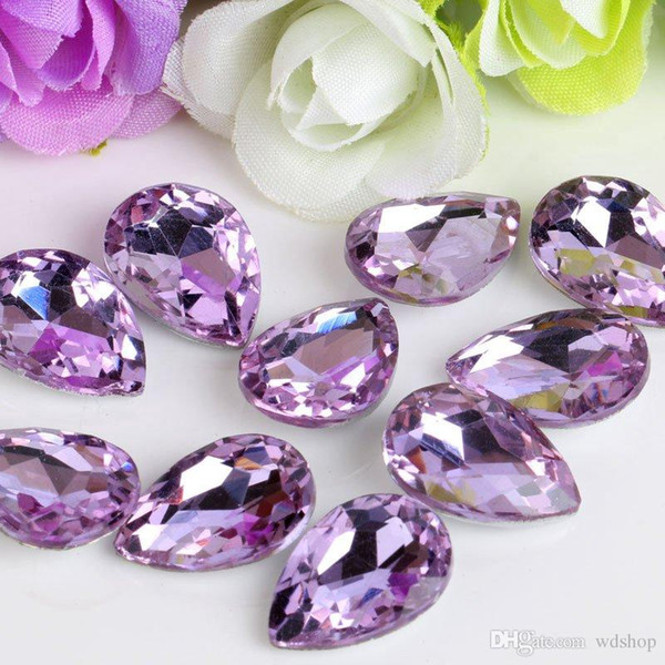 18*25mm Multicolor Glass Point Rhinestones Drop Shape Fancy Strass Crystal Stones For Jewelry Clothes Crafts