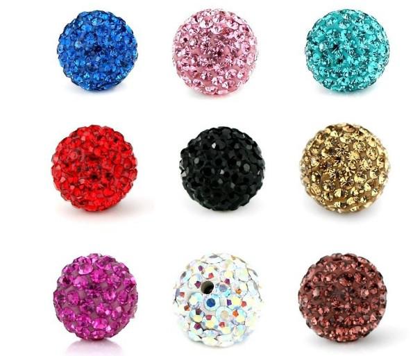 shamballa 100pcs Bead jewelry Wholesale, free shipping, New beads Micro Pave CZ Disco Ball