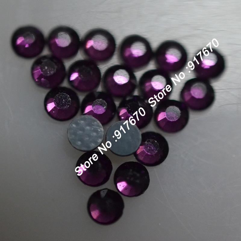 1440pcs/pack SS10 2.7-2.8mm, Amethyst lead free korean Crystal rhinestone, hotfix strass for DIY wedding dress applique