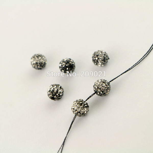 New Loose Bead ~ 8mm Paved Crystal Rhinestone Round Shape Spacer Beads Jewelry Making