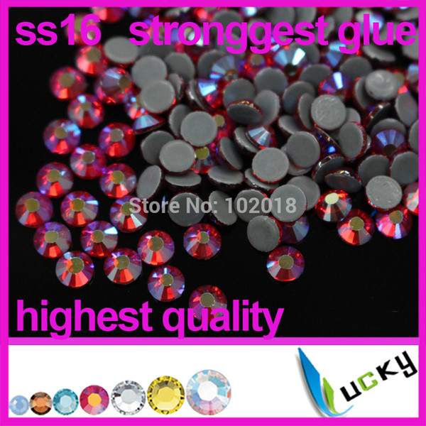 Wholesale-Free shipping A+ Quality hotfix rhinestone copy Swarov DMC!1440pcs ss16/4mm Red/Siam AB Heat strass crystal for iron on transfer