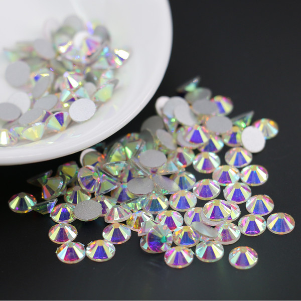 Super glitter Nail art rhinestones Crystal AB ss3-ss30 Non HotFix FlatBack strass Wedding decoration rhinestones beads