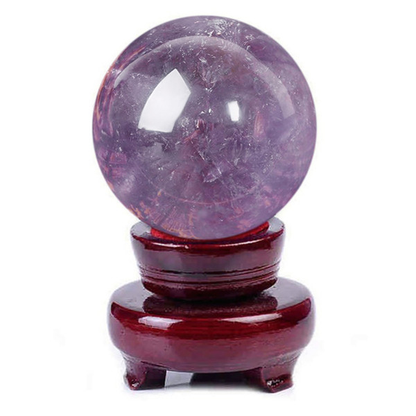 Natural Amethyst Raw Gemstone Polished Crafted Fashion Gifts Magic Purple Quartz Stone Ball Crystal Home Decoration C19041101