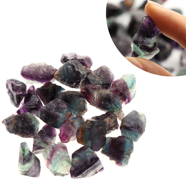 1pc Natural Fluorite Quartz Crystal Stone Rough Gemstone Gravel Beauty Ornament Diy Home Decoration C19041101