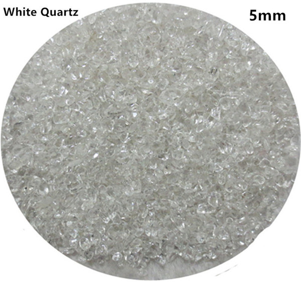 C01 200g 5mm Natural White Crystal Stone Chips Gravels Quartz Aquarium