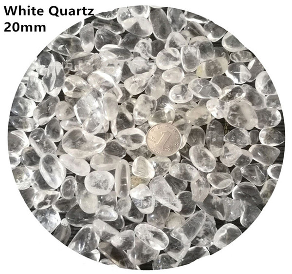 C01 200g 20mm Brazil White Crystal Natural Stone Chips Gravels Block Quartz Aquarium