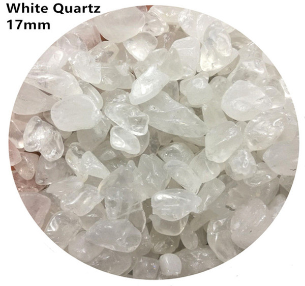 C01 200g 17mm White Crystal Natural Stone Chips Gravels Block Quartz Aquarium