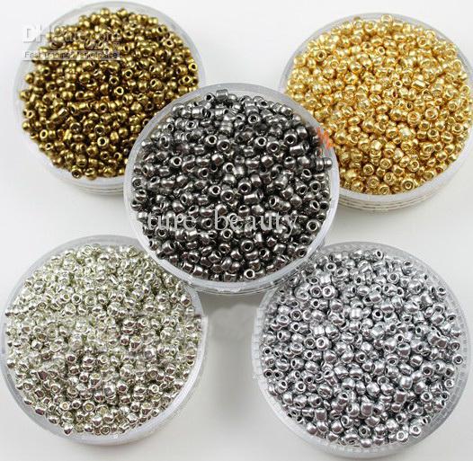 DIY JEWELRY Silver/gold/white gold-plated colors 3MM Czech Glass Seed Spacer beads Jewelry 15000pcs