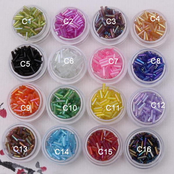 free shipping 2*6mm glass Seed Beads, more color for choice, Jewelry DIY Making beads Tube style beads