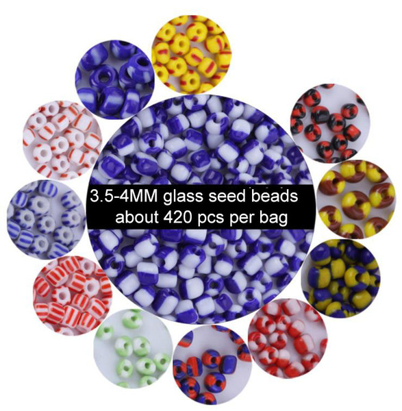 2 tones Glass Seed Beads, opaque glass beads, Jewelry Making beads 6/0 4mm beads free shipping