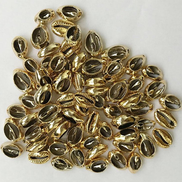 20pcs/lot Gold Silver Color Shell Beads Cowrie DIY Loose Beads for Jewelry Making Cowry Pendant Necklace Bracelet Accessories