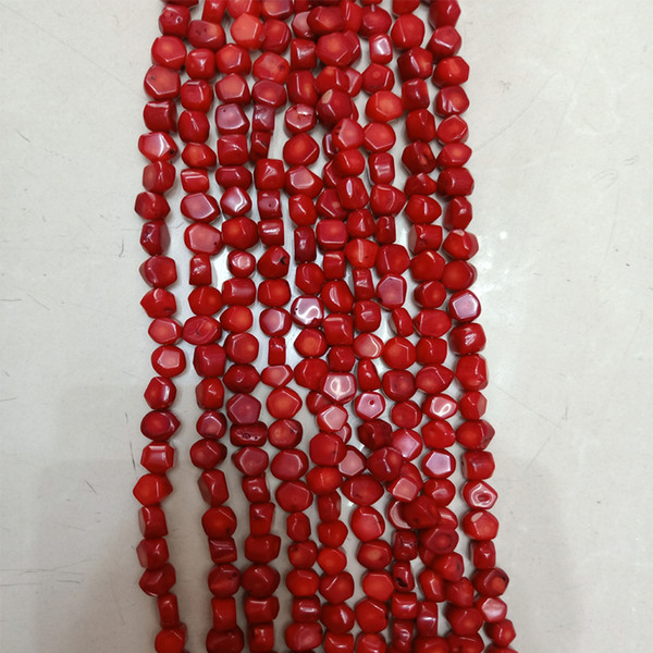 High Quality Freefrom Natural Red Coral Beads Loose Nugget Coral Beads For DIY Jewelry Necklace Making Accessories Strand 16''