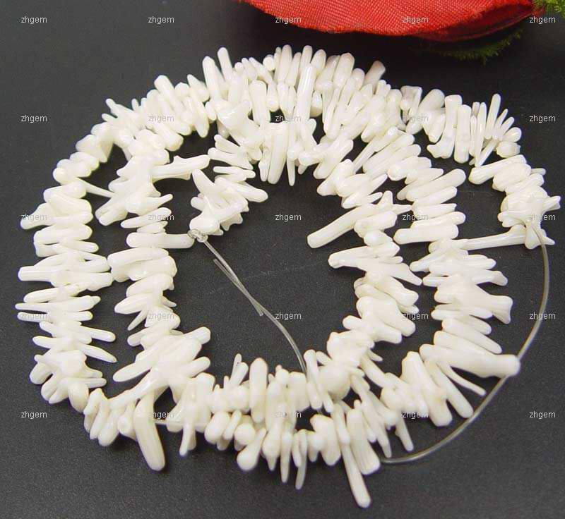 lot of 10 strands sprout 2-3*12mm white natural coral Loose gem 2-3*8-12mm jewelry DIY