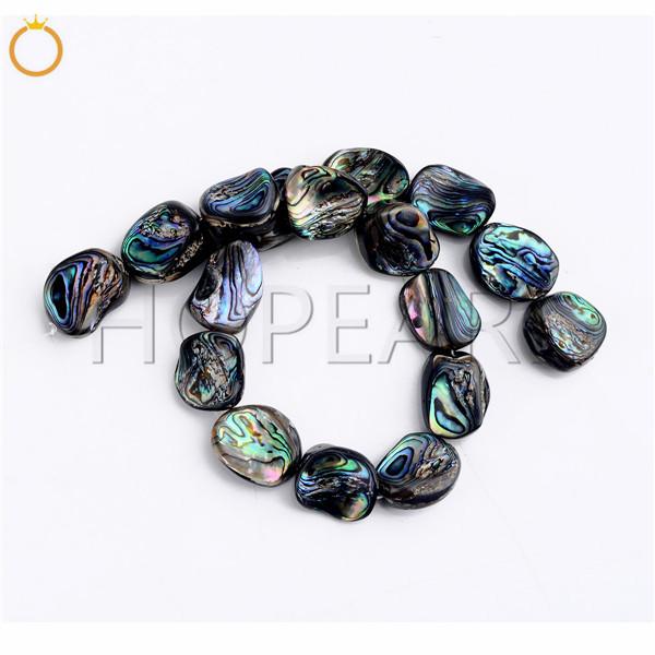 Natural Abalone Shell Semi Precious Gemstone Strand DIY Loose Paua Beads for Jewelry Making Freeform Irregular Shape