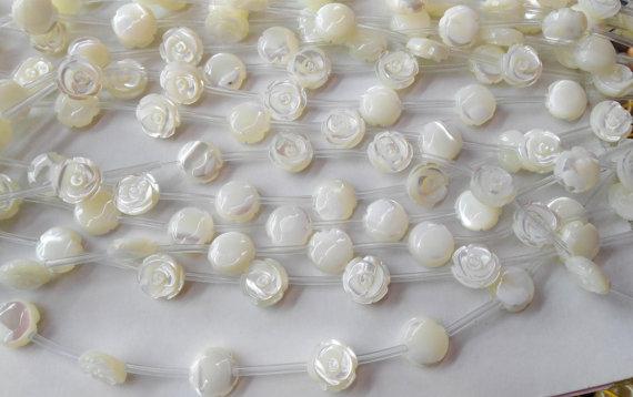 2strands high quality Genuine Pink Queen Conch Shell ,Pearl Shell Rose flower fluorial Hand Carved loose beads 6 8 10 12mm